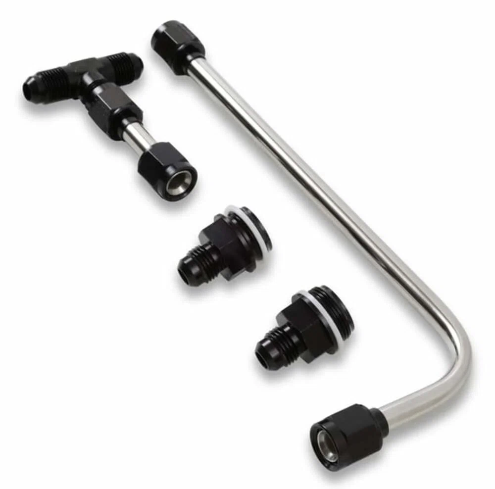 Dual Feed Fuel Line #6AN (Black) - 34-600BKQFT